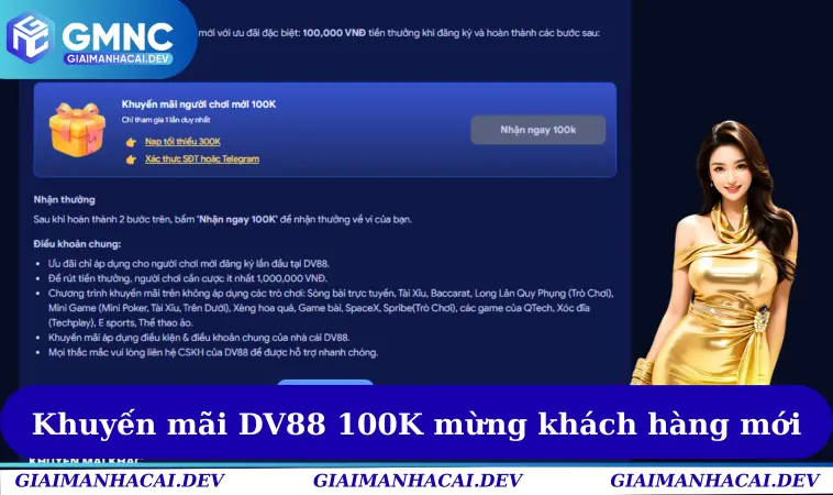 Khuyến mãi DV88 100K mừng khách hàng mới